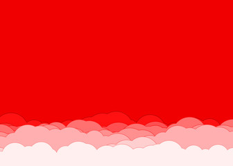 Abstract Color Clouds Sky Generative Art background illustration