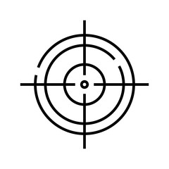 Target line icon, concept sign, outline vector illustration, linear symbol.