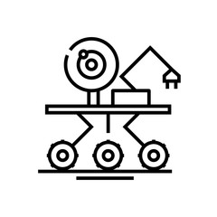 Techno lab line icon, concept sign, outline vector illustration, linear symbol.