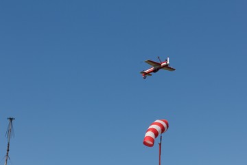 Fototapeta na wymiar Airshow plane, airplane and sport aviation, technology wings.