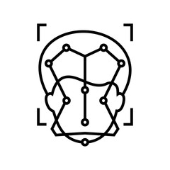 Thinking process line icon, concept sign, outline vector illustration, linear symbol.