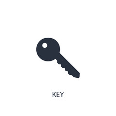 Key icon. Simple real estate element illustration.