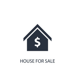 House for sale icon. Simple real estate element illustration.