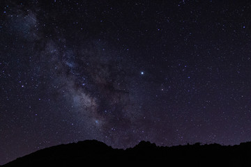 Fototapeta na wymiar Milky Way over mount Teide