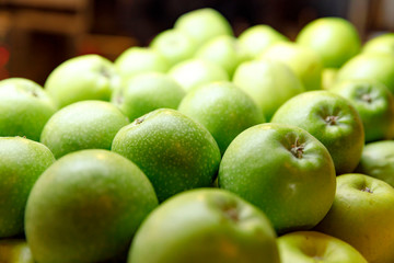 green apples in box