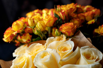 bouquet of yellow roses