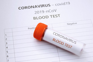 Coronavirus, covid19 - blood test - obrazy, fototapety, plakaty