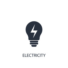 Bulb icon. Simple ecology element illustration.
