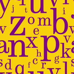 Alphabet vector seamless background