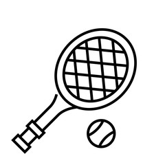 Tennis line icon, concept sign, outline vector illustration, linear symbol.