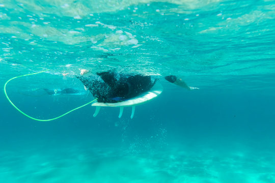 Surfer From Below At Bondi Beach, Australia