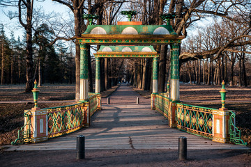 Chinese bridge in the park