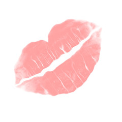 isolated kissing lips