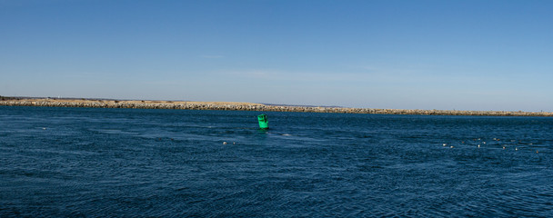 Green buoy in Cape Cod canal