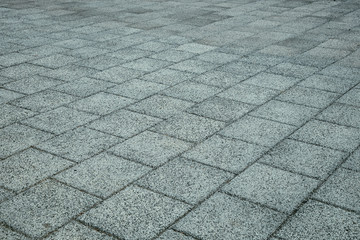 Tiled street paving in perspective