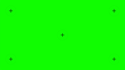Creative vector illustration of green screen background, VFX motion tracking markers. Art design green screen backdrop template. Abstract concept video footage replacement tracking markers element