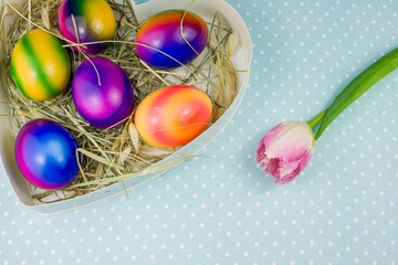 egg easter background . religion holiday. Easter food is on the table.