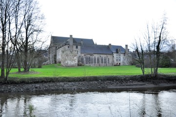 Fototapeta premium The beautiful abbey of Lehon near Dinan in Brittany. France