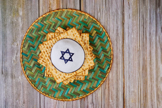 Jewish holiday Passover Pesah celebration in the kippa