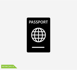 Passport icon vector logo template