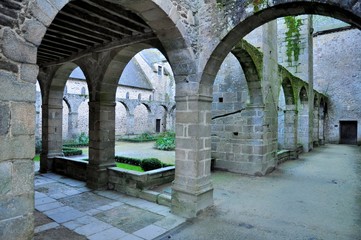 The beautiful abbey of Lehon near Dinan in Brittany. France
