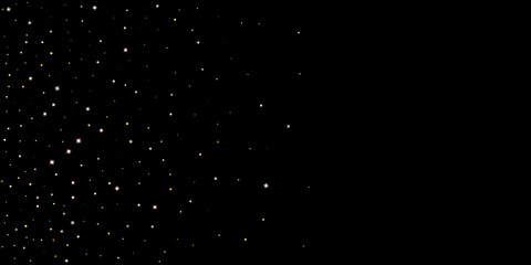 Gold Glitter Stars. Luxury Shiny Confetti.