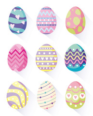 Happy easter eggs vector design