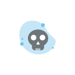 skull colorful vector flat icon