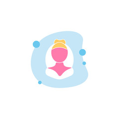 Bride flat icon. vector illustration