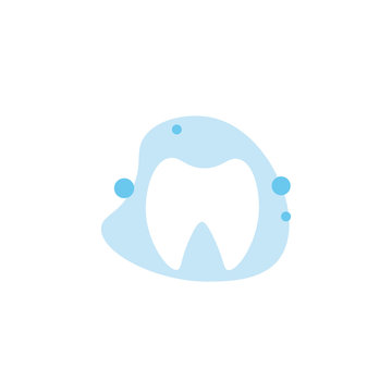 Tooth colorful vector flat icon