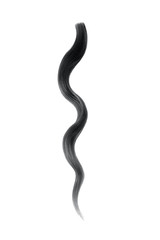 Obraz premium Black hair wavy stripe on white, isolated