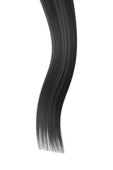 Black hair on white, isolated