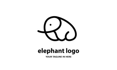 Obraz premium The concept of modern Sderhana elephant logo design is easy to remember 