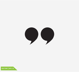 Quote icon vector logo design template