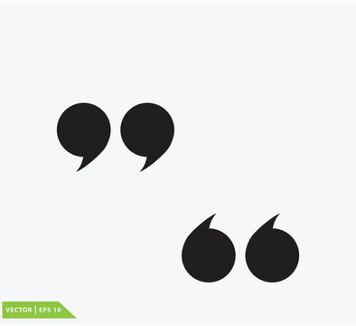 Quote icon vector logo design template
