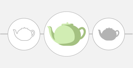 kettle flat icon. solid and line icons