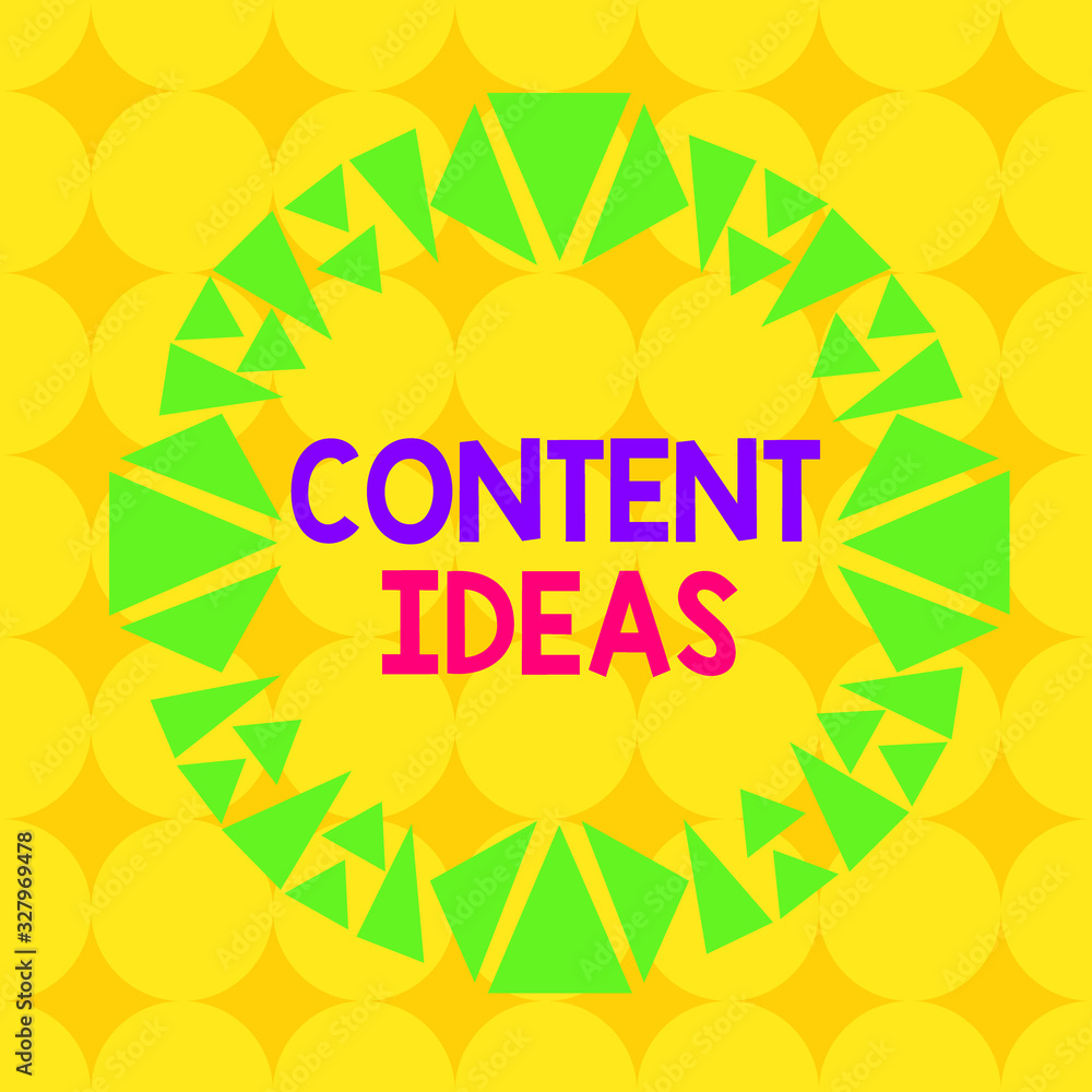 Poster handwriting text content ideas. conceptual photo the formulated thought or opinion for content campa