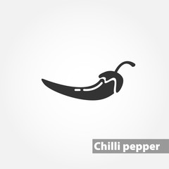 chili pepper isolated minimalistic vector icon