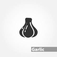 Garlic isolated minimalistic vector icon