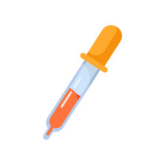Pipette flat icon. vector illustration