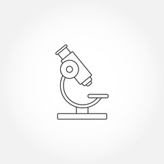 microscope isolated vector line icon