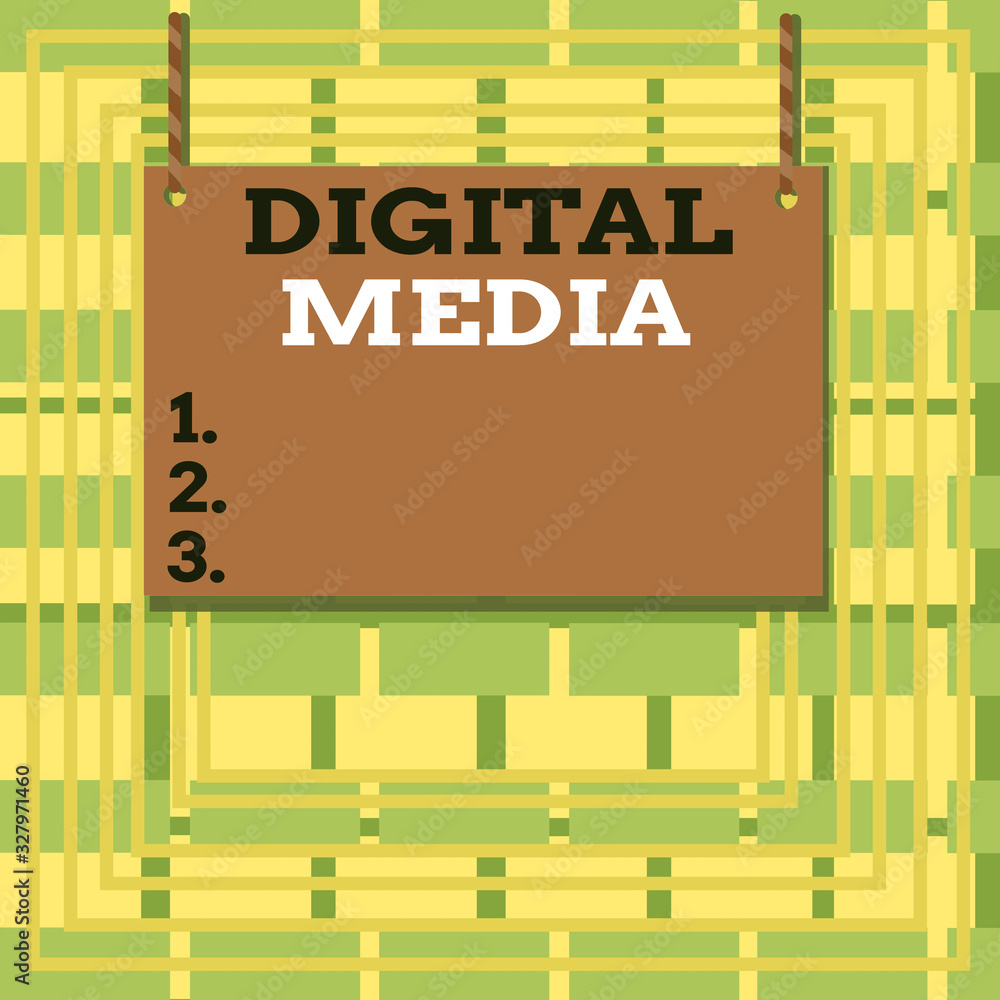 Poster text sign showing digital media. business photo showcasing digitized content that can be transmitted