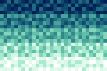 Fading pixel pattern background.Blue and white gradient pixel background. Vector illustration.