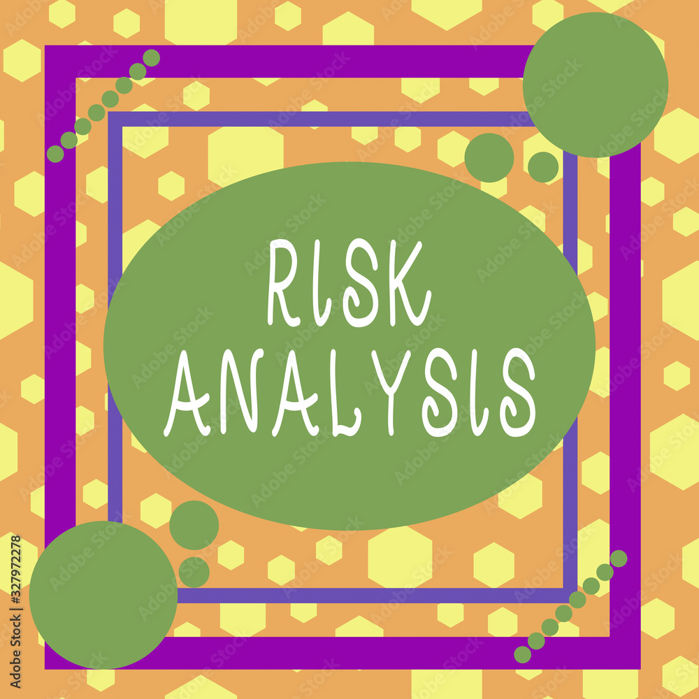 Poster handwriting text writing risk analysis. conceptual photo review of the risks associated with a parti