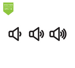 Speaker icon vector logo design illustration