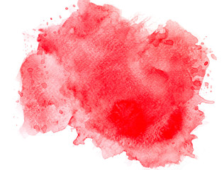 splash stain red on paper.abstract watercolor background