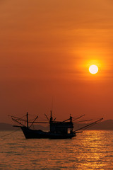 1 March 2020, a sunset view at Khlong Muang Beach in Krabi province of Thailand.