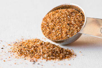 Chili Lime Seasoning Spilled from a Teaspoon