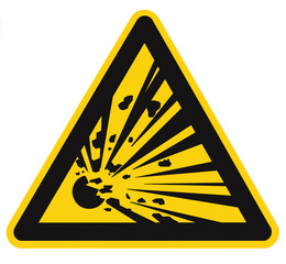 Danger, blasting area, authorized personnel only, stay away, hazard risk zone caution warning sign,...