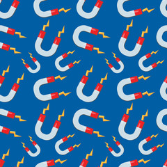 magnet seamless pattern vector illustration background